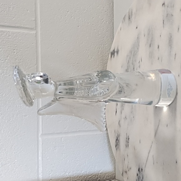 Vintage 9" Tall Clear Lead Chrystal Christmas Angel 2.24LB - Picture 3 of 16